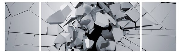 Obraz abstrakcja 3D (170x50 cm)