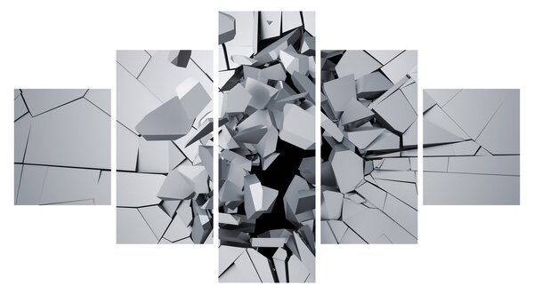 Obraz abstrakcja 3D (125x70 cm)