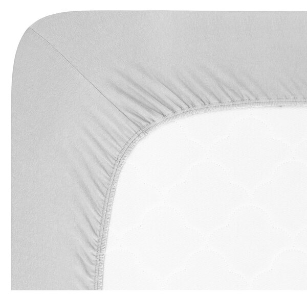 Jasnoszare dżersejowe prześcieradło z gumką 90x200 cm Boxspring – Andrea Simone