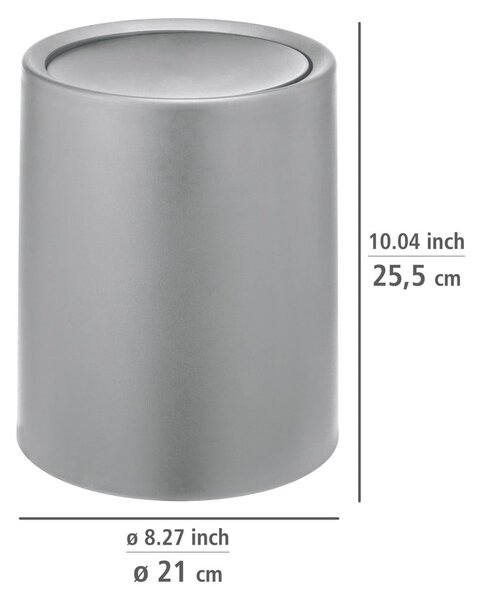 Szary plastikowy kosz na śmieci 6 l Atri – Wenko