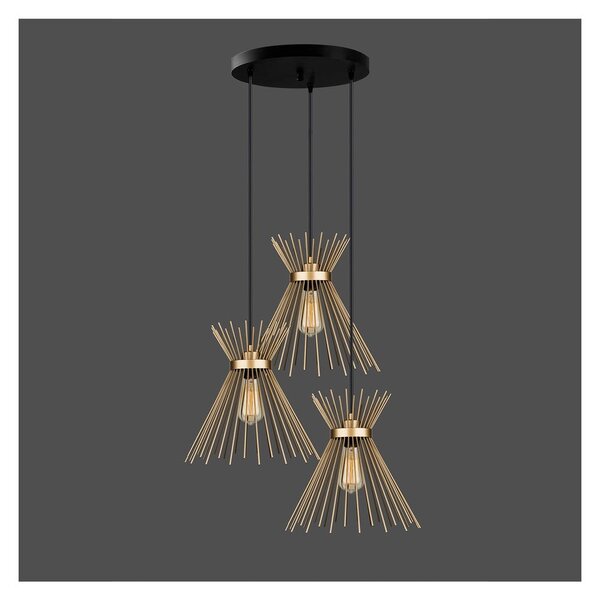 Metalowa lampa wisząca w kolorze złota ø 34 cm Izmir – Squid Lighting