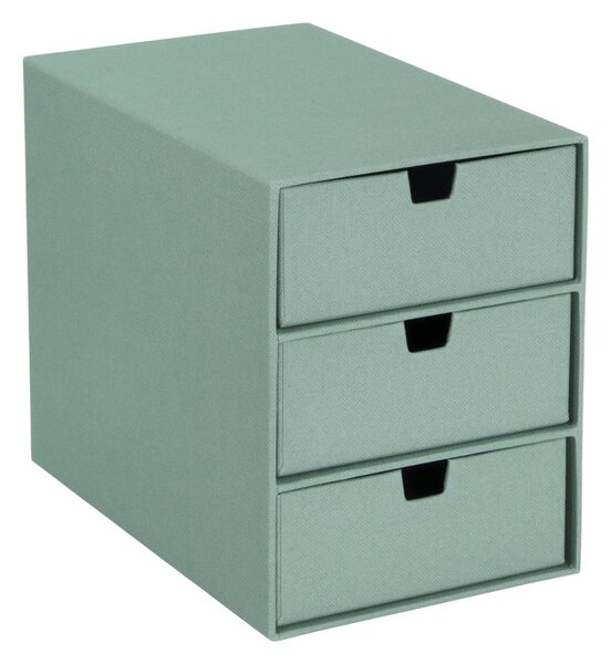 Zielony kartonowy organizer z szufladką Ingrid Canvas Paper Laminate – Bigso