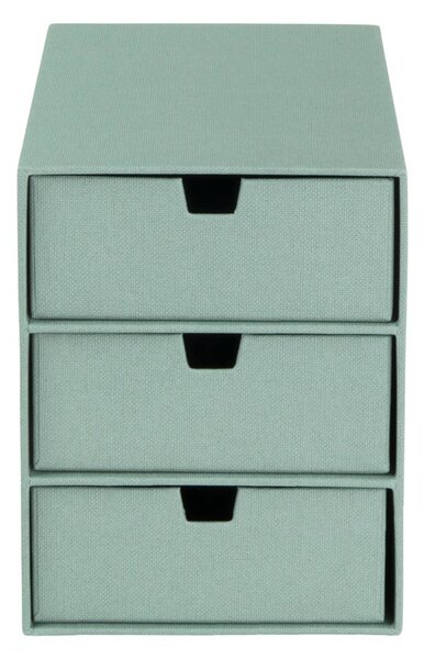 Zielony kartonowy organizer z szufladką Ingrid Canvas Paper Laminate – Bigso