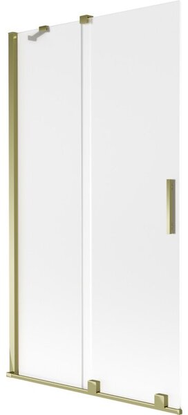 Mexen Velar parawan nawannowy 2-skrzydłowy rozsuwany 100 x 150 cm, szron, złoty - 896-100-000-31-50