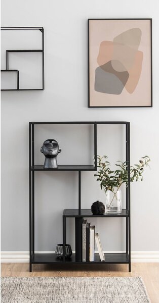 Czarny regał 77x114 cm Seaford – Actona