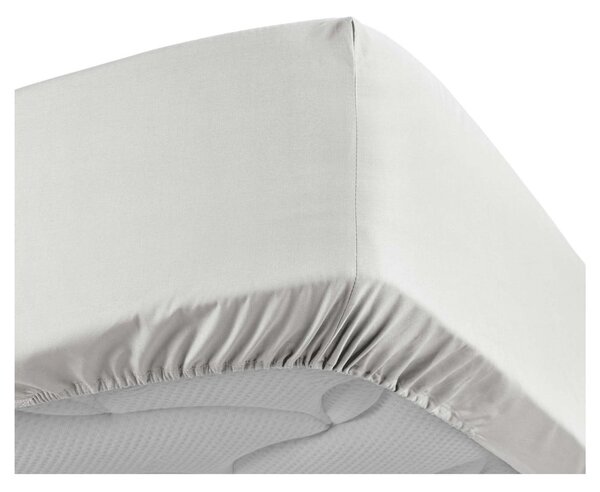 Białe prześcieradło z perkalu bawełnianego z gumką 90x190 cm Percaline – douceur d'intérieur