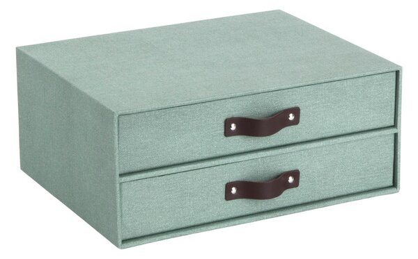 Zielony kartonowy organizer z szufladką Birger Canvas Paper Laminate – Bigso