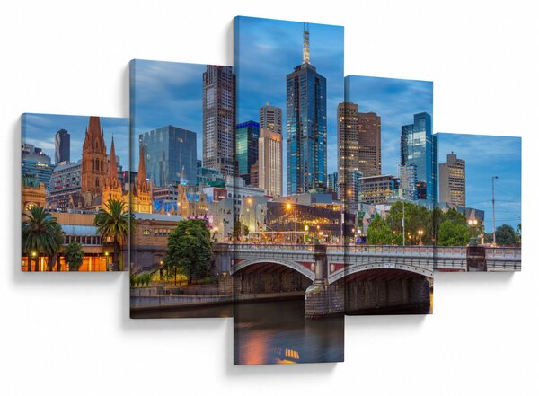 Obraz miasta Melbourne (125x70 cm)