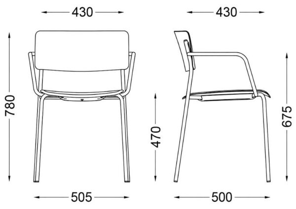 Krzesło konferencyjne Hubi 4L Arm Wood