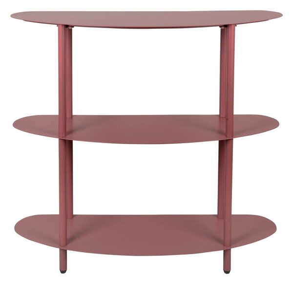 Bordowy metalowy regał 90x82x28 cm Riqueza – Leitmotiv