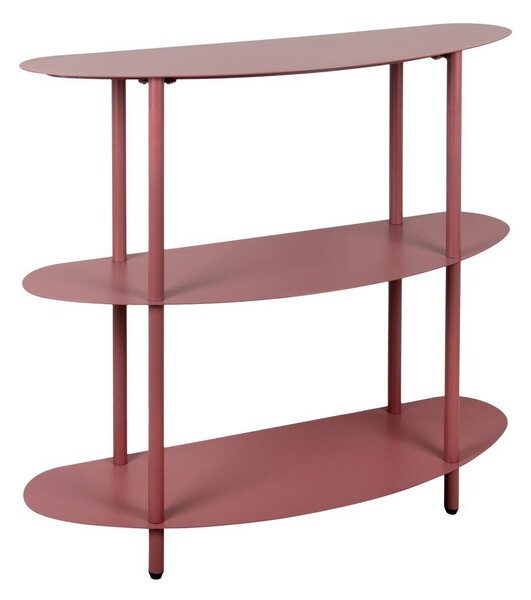 Bordowy metalowy regał 90x82x28 cm Riqueza – Leitmotiv