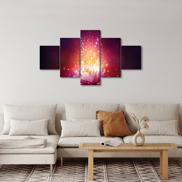 Obraz kwiatu lotosu (125x70 cm)