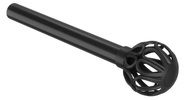 Stalowy regulowany karnisz w kolorze matowej czerni 107 - 305 cm Aria – Umbra