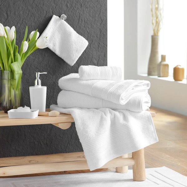 Biały bawełniany ręcznik kąpielowy frotte 90x150 cm Tendresse – douceur d'intérieur