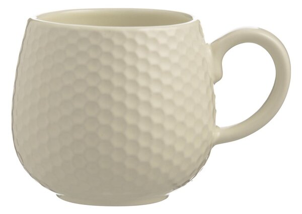 Kremowy kubek do latte ceramiczny 350 ml Embossed Honeycomb – Mason Cash