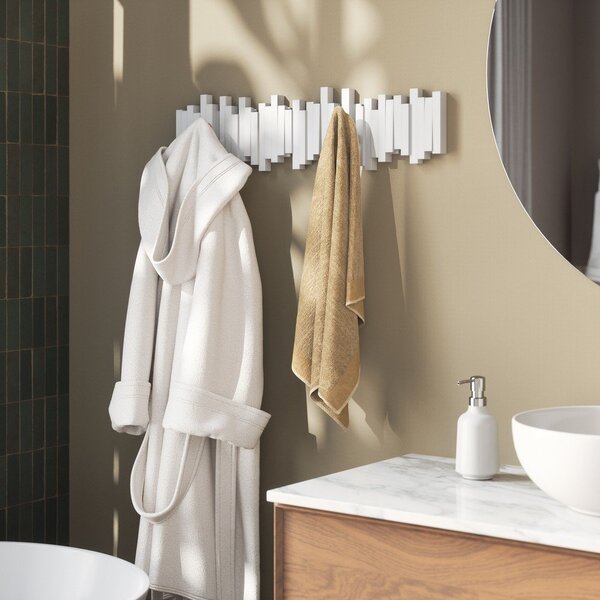 Biały plastikowy wieszak ścienny 72 cm Sticks – Umbra