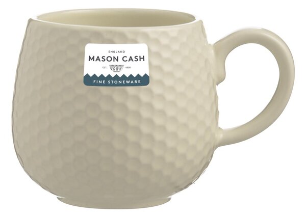 Kremowy kubek do latte ceramiczny 350 ml Embossed Honeycomb – Mason Cash