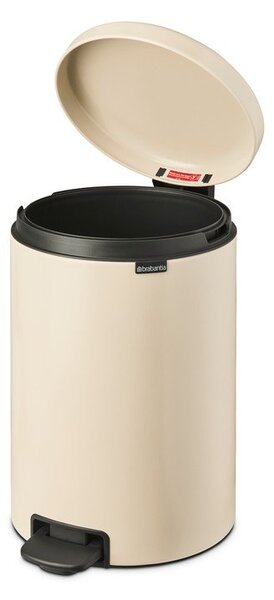 Beżowy stalowy kosz na śmieci z pedałem 20 l NewIcon – Brabantia