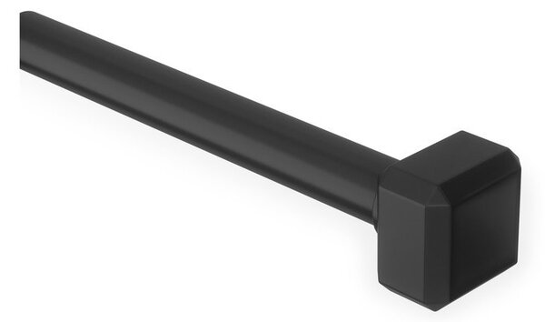 Stalowy regulowany karnisz w kolorze matowej czerni 107 - 305 cm Geo – Umbra