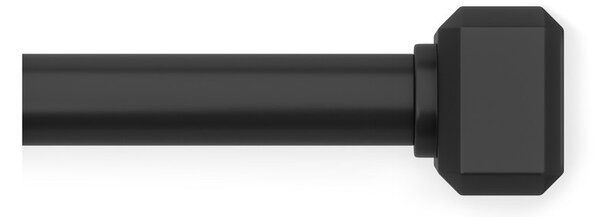 Stalowy regulowany karnisz w kolorze matowej czerni 107 - 305 cm Geo – Umbra