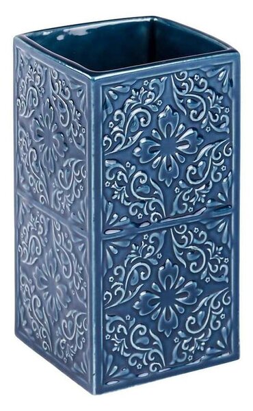 Ciemnoniebieski zestaw ceramicznych akcesoriów łazienkowych Cordoba – Wenko