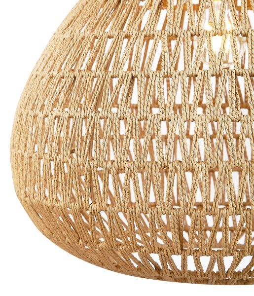 Skandynawska lampa wisząca brązowa 45 cm - Lina Natural