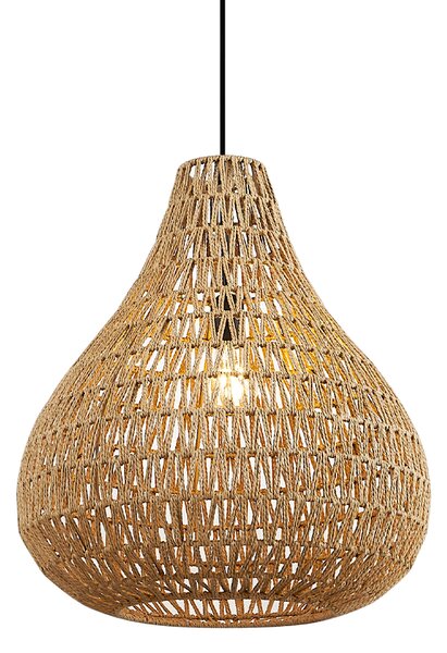 Skandynawska lampa wisząca brązowa 45 cm - Lina Natural