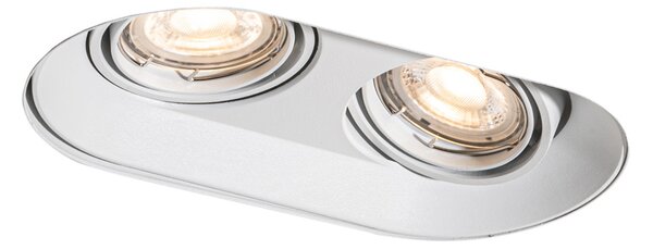 Okrągły podtynkowy reflektor biały GU10 50 mm 2-punktowy - Hubs