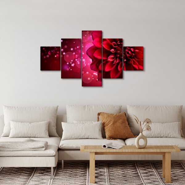 Obraz czerwonego kwiatu (125x70 cm)