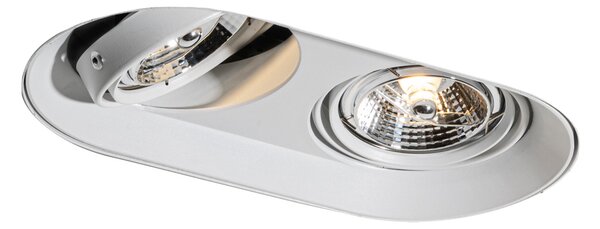 Okrągły wpuszczany reflektor biały GU10 70 mm 2-punktowy - Hubs