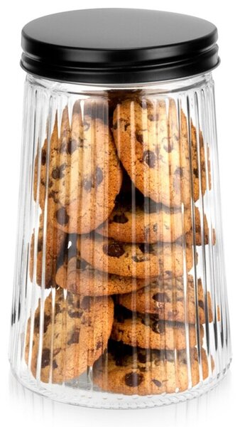 Pojemnik na produkty sypkie szklany z pokrywką 1 l
