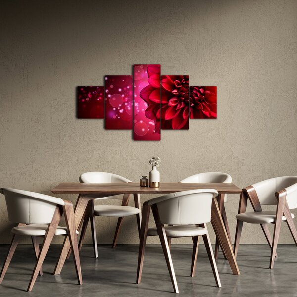 Obraz czerwonego kwiatu (125x70 cm)