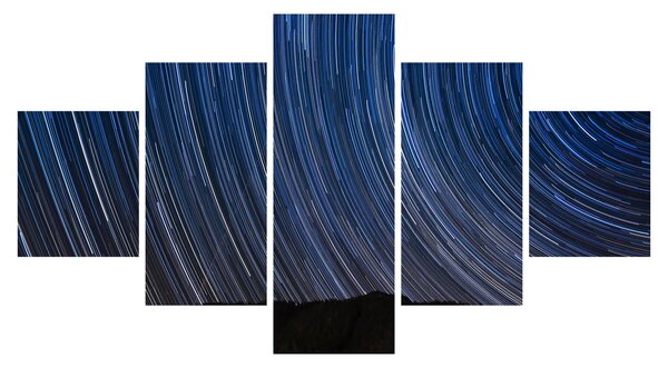 Obraz nocnych gwiazd i nieba (125x70 cm)