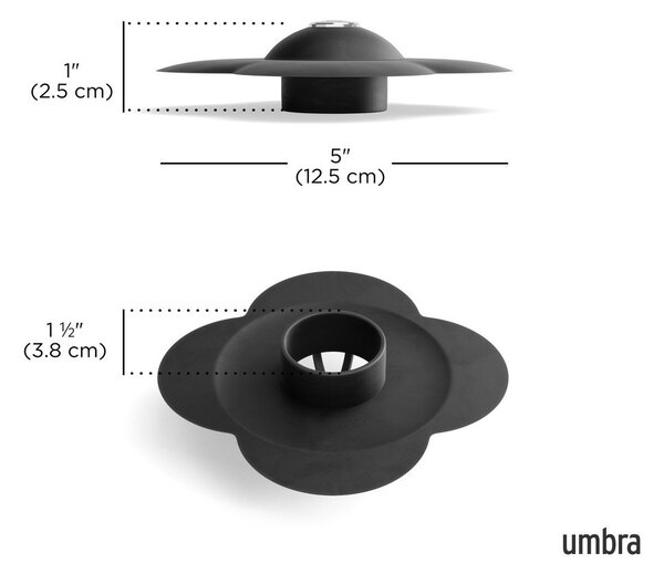 Silikonowe sitko do zlewu Bloom – Umbra