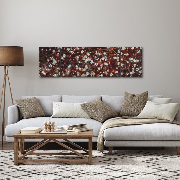 Obraz kwiatu niezapominajki (170x50 cm)