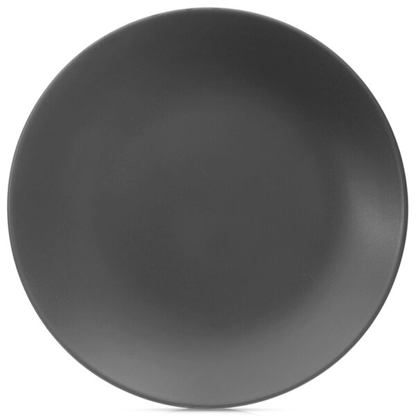 Talerz obiadowy płytki ceramiczny czarny 27 cm