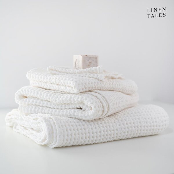 Białe ręczniki zestaw 3 szt. Honeycomb – Linen Tales