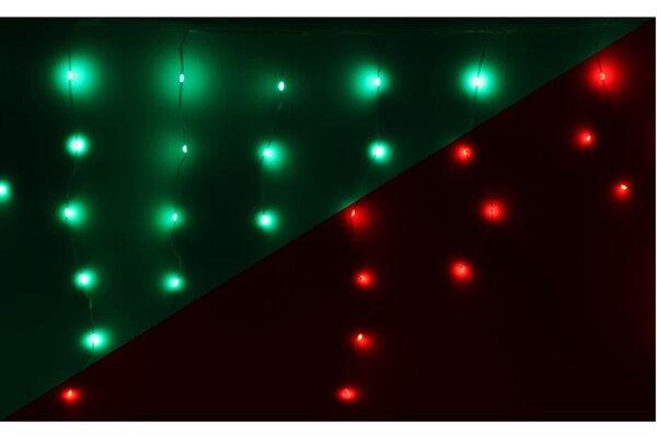 Łańcuch świąteczny LED z pilotem Icicle 172 LED, kolorowy
