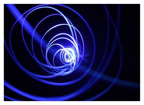 Obraz niebieskich spiral (70x50 cm)