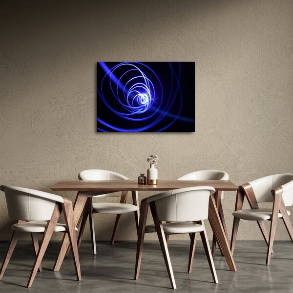 Obraz niebieskich spiral (70x50 cm)
