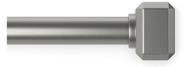 Stalowy regulowany karnisz w kolorze matowego srebra 107 - 305 cm Geo – Umbra
