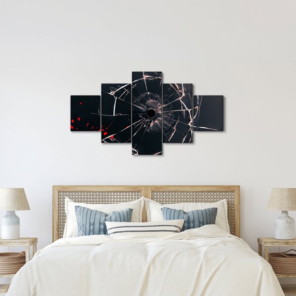 Abstrakcyjny obraz - potłuczone szkło (125x70 cm)