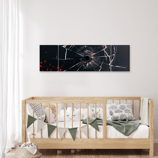 Abstrakcyjny obraz - potłuczone szkło (170x50 cm)