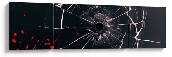 Abstrakcyjny obraz - potłuczone szkło (170x50 cm)
