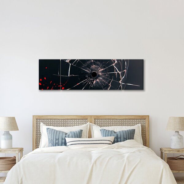 Abstrakcyjny obraz - potłuczone szkło (170x50 cm)