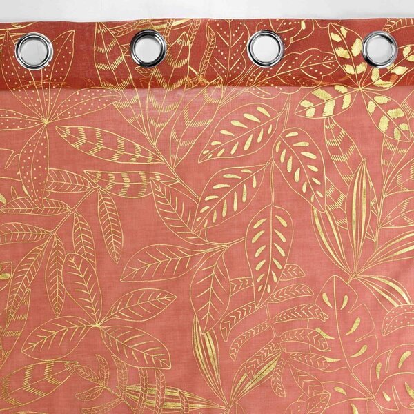 Pomarańczowa firanka z woalu 140x280 cm Belflor – douceur d'intérieur