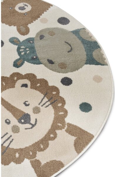 Beżowy dywan dziecięcy ø 100 cm Animal Party – Hanse Home
