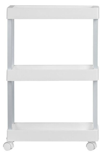 Biały plastikowy regał na kółkach 45x80 cm Mino – Wenko