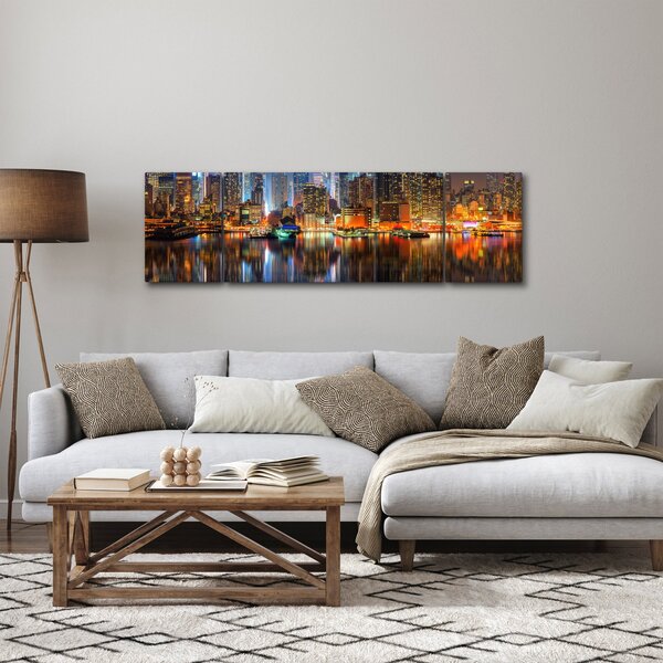 Obraz Manhattanu w nocy (170x50 cm)