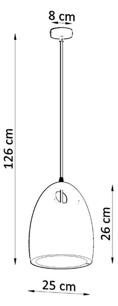 Biała lampa wisząca z ceramicznym kloszem ø 25 cm Sativa – Sollux